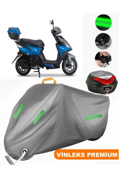 MotoEN  Vinleks Gri Falcon Nitro 50 Arka Çanta Uyumlu Motosiklet Brandası (Kilit Uyumlu) ürün görseli 1