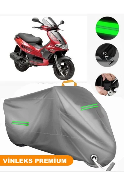 MotoEN  Vinleks Gri Gilera Runner 180 Uyumlu Motosiklet Brandası Lüx Kalite (Kilit Uyumlu) ürün görseli