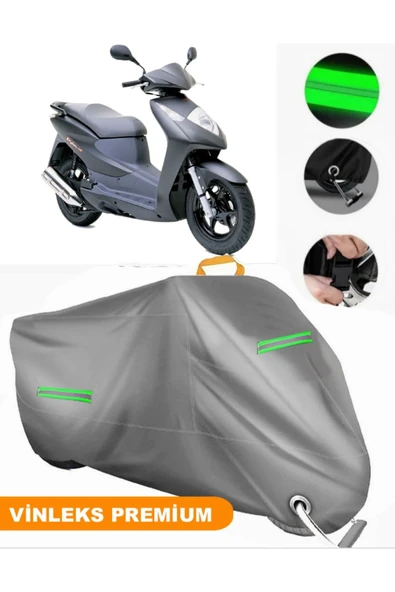 MotoEN  Vinleks Gri Honda Dylan 125 Uyumlu Motosiklet Brandası Lüx Kalite (Kilit Uyumlu) - 1