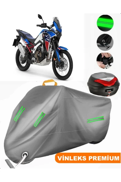 MotoEN  Vinleks Gri Honda CRF1100L Africa Twin Adventure Sports DCT Arka Çanta Uyumlu Motosiklet Brandası ürün görseli 1