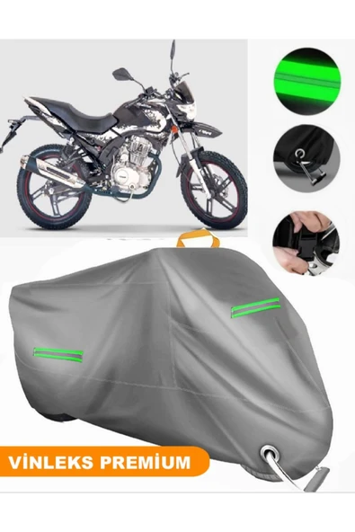 MotoEN  Vinleks Gri Falcon Wonder 180 Uyumlu Motosiklet Brandası Lüx Kalite (Kilit Uyumlu)