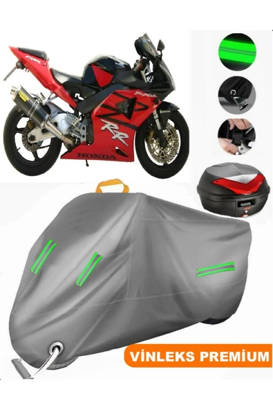 MotoEN  Vinleks Gri Honda CBR 900 RR Arka Çanta Uyumlu Motosiklet Brandası (Kilit Uyumlu) ürün görseli