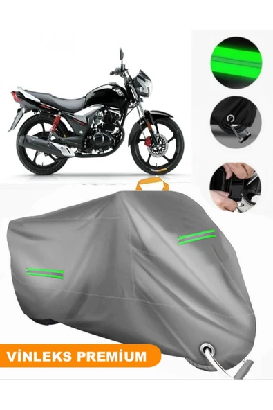 MotoEN  Vinleks Gri Haojue DA135 S Uyumlu Motosiklet Brandası Lüx Kalite (Kilit Uyumlu)