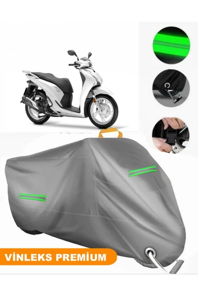 MotoEN  Vinleks Gri Honda SH 150 Uyumlu Motosiklet Brandası Lüx Kalite (Kilit Uyumlu) ürün görseli 1