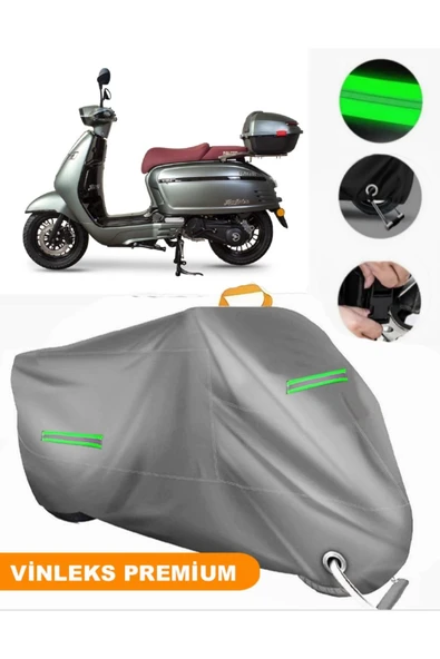 MotoEN  Vinleks Gri Falcon Martini 125 Uyumlu Motosiklet Brandası Lüx Kalite (Kilit Uyumlu) ürün görseli