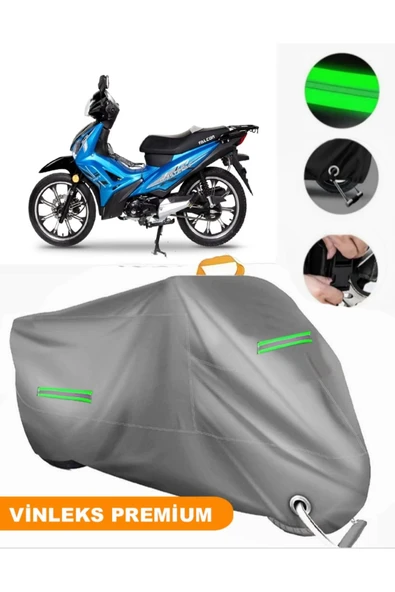 MotoEN  Vinleks Gri Falcon Master 50 Uyumlu Motosiklet Brandası Lüx Kalite (Kilit Uyumlu) ürün görseli