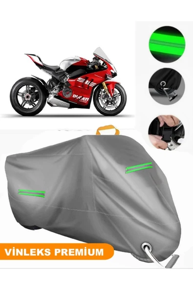 MotoEN  Vinleks Gri Ducati Panigale V4 Uyumlu Motosiklet Brandası Lüx Kalite (Kilit Uyumlu) ürün görseli
