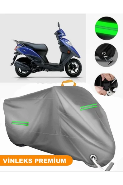 MotoEN  Vinleks Gri Haojue VH 125 Uyumlu Motosiklet Brandası Lüx Kalite (Kilit Uyumlu) ürün görseli