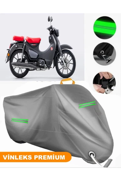 MotoEN  Vinleks Gri Honda C125 Super Cub Uyumlu Motosiklet Brandası Lüx Kalite (Kilit Uyumlu) ürün görseli