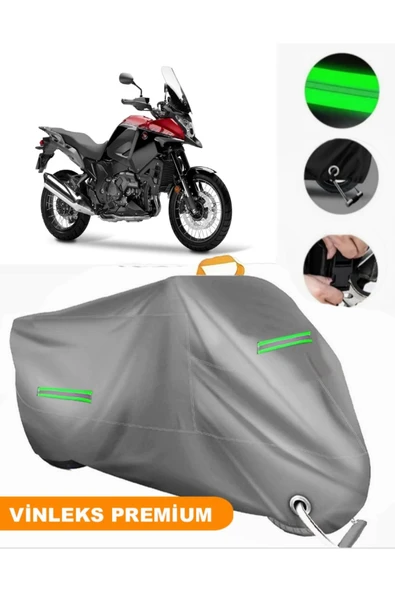 MotoEN  Vinleks Gri Honda VFR 1200 X CrossTourer DCT Uyumlu Motosiklet Brandası Lüx Kalite (Kilit Uyumlu) ürün görseli