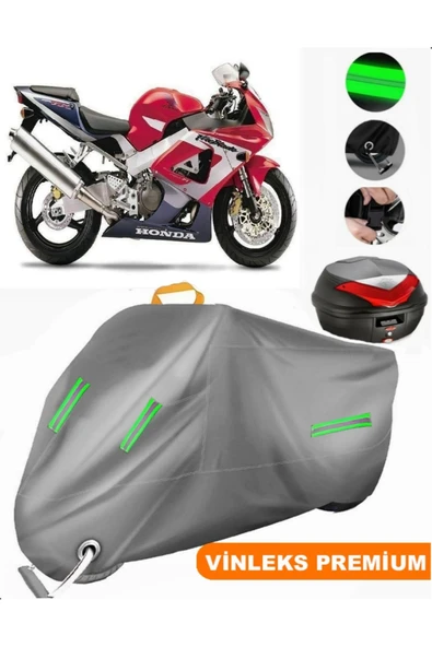 MotoEN  Vinleks Gri Honda CBR 929 RR Arka Çanta Uyumlu Motosiklet Brandası (Kilit Uyumlu) ürün görseli