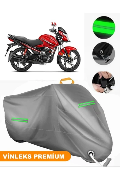 MotoEN  Vinleks Gri Hero Ignitor Uyumlu Motosiklet Brandası Lüx Kalite (Kilit Uyumlu)