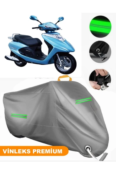 MotoEN  Vinleks Gri Honda Spacy 110 Alpha Uyumlu Motosiklet Brandası Lüx Kalite (Kilit Uyumlu) ürün görseli