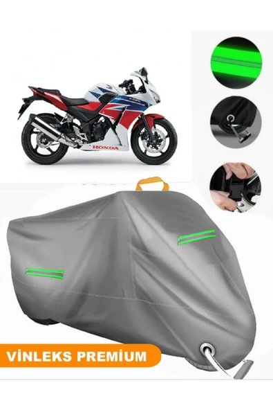 MotoEN  Vinleks Gri Honda CBR 250 R Uyumlu Motosiklet Brandası Lüx Kalite (Kilit Uyumlu)