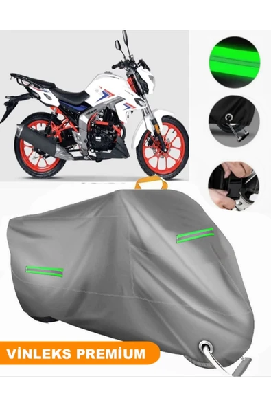 MotoEN  Vinleks Gri Falcon Shark 188 Uyumlu Motosiklet Brandası Lüx Kalite (Kilit Uyumlu)