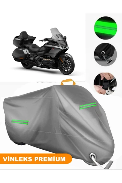 MotoEN  Vinleks Gri Honda Goldwing GL 1800 Uyumlu Motosiklet Brandası Lüx Kalite (Kilit Uyumlu)