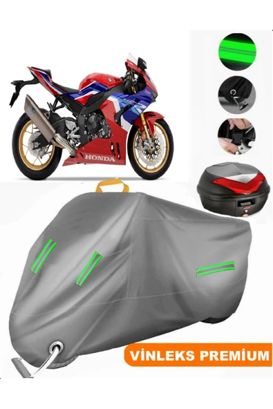 MotoEN  Vinleks Gri Honda CBR 1000 RR SP Arka Çanta Uyumlu Motosiklet Brandası (Kilit Uyumlu) ürün görseli