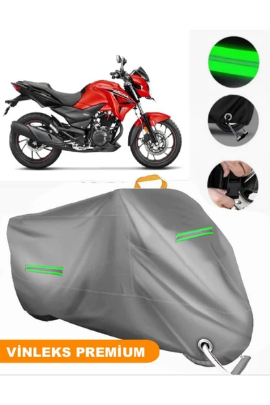 MotoEN  Vinleks Gri Hero Hunk 200R Uyumlu Motosiklet Brandası Lüx Kalite (Kilit Uyumlu) ürün görseli