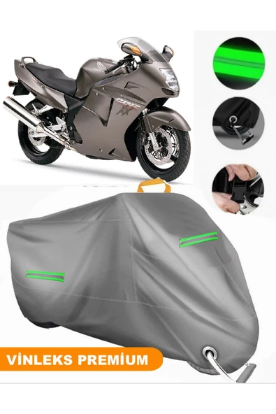 MotoEN  Vinleks Gri Honda CBR 1100 XX Uyumlu Motosiklet Brandası Lüx Kalite (Kilit Uyumlu) - 1