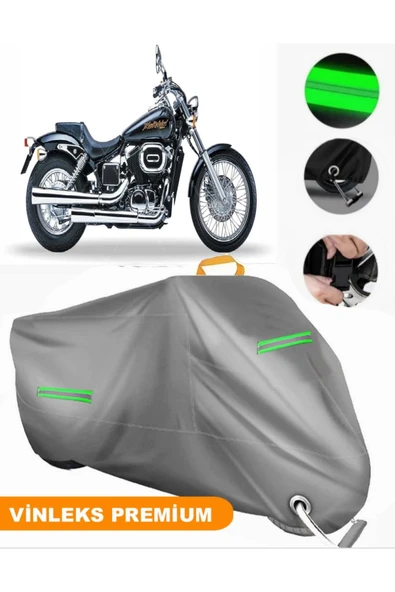 MotoEN  Vinleks Gri Honda VT 750 DC Black Widow Uyumlu Motosiklet Brandası Lüx Kalite (Kilit Uyumlu) ürün görseli