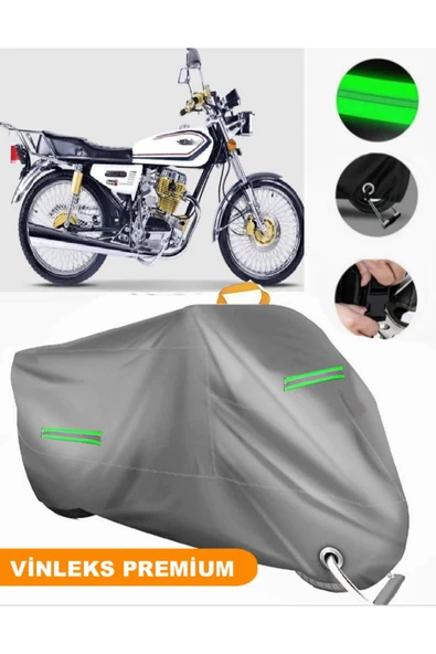 MotoEN  Vinleks Gri Falcon Leopar 222 Uyumlu Motosiklet Brandası Lüx Kalite (Kilit Uyumlu) ürün görseli