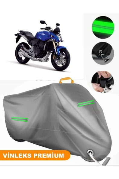 MotoEN  Vinleks Gri Honda CB 600 F Hornet Uyumlu Motosiklet Brandası Lüx Kalite (Kilit Uyumlu)