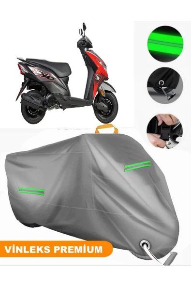 MotoEN  Vinleks Gri Honda Dio Uyumlu Motosiklet Brandası Lüx Kalite (Kilit Uyumlu) ürün görseli