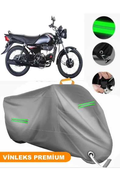 MotoEN  Vinleks Gri Honda Hero 100 Uyumlu Motosiklet Brandası Lüx Kalite (Kilit Uyumlu) ürün görseli