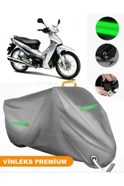 MotoEN  Vinleks Gri Honda Innova 125 Uyumlu Motosiklet Brandası Lüx Kalite (Kilit Uyumlu) ürün görseli