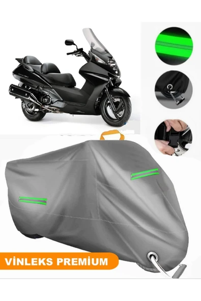 MotoEN  Vinleks Gri Honda FJS 600 Silverwing ABS Uyumlu Motosiklet Brandası Lüx Kalite (Kilit Uyumlu) ürün görseli