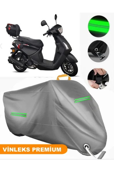 MotoEN  Vinleks Gri Falcon Style 50 Uyumlu Motosiklet Brandası Lüx Kalite (Kilit Uyumlu) ürün görseli