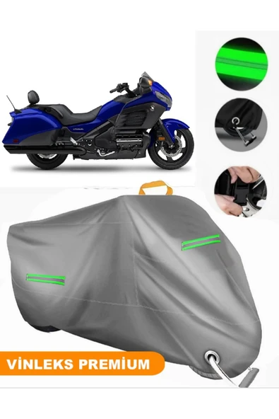 MotoEN  Vinleks Gri Honda Goldwing F6B Uyumlu Motosiklet Brandası Lüx Kalite (Kilit Uyumlu) - 1