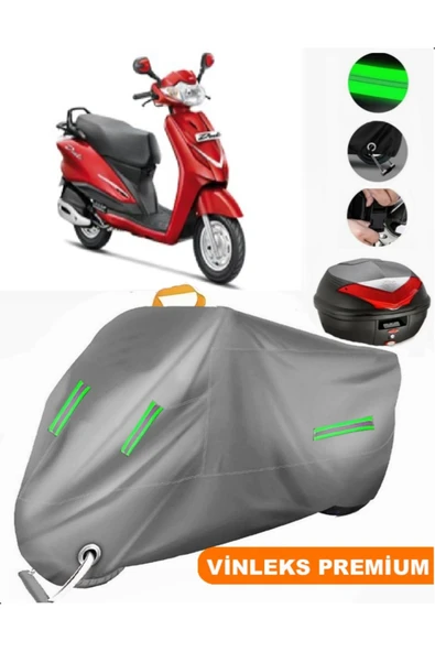 MotoEN  Vinleks Gri Hero Duet 110i Arka Çanta Uyumlu Motosiklet Brandası (Kilit Uyumlu) ürün görseli