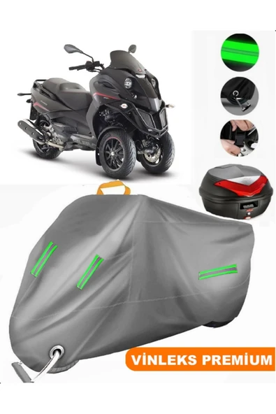 MotoEN  Vinleks Gri Gilera Fuoco 500 Arka Çanta Uyumlu Motosiklet Brandası (Kilit Uyumlu) ürün görseli