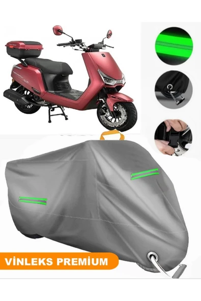 MotoEN  Vinleks Gri Falcon Breeze 125 Uyumlu Motosiklet Brandası Lüx Kalite (Kilit Uyumlu) ürün görseli