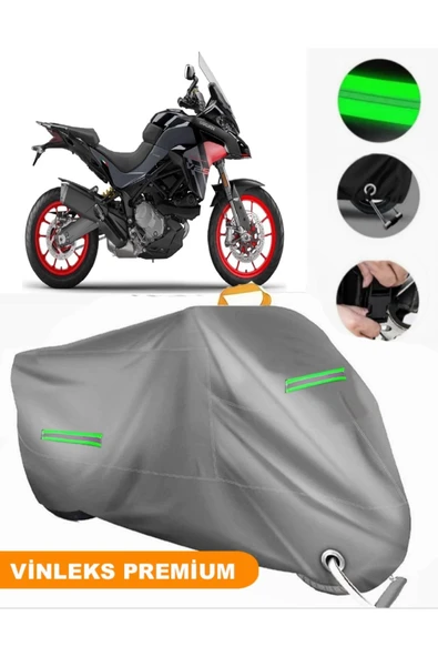 MotoEN  Vinleks Gri Ducati Multistrada 950 Uyumlu Motosiklet Brandası Lüx Kalite (Kilit Uyumlu) ürün görseli