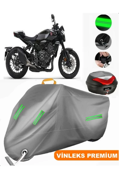 MotoEN  Vinleks Gri Honda CB 1000 R Arka Çanta Uyumlu Motosiklet Brandası (Kilit Uyumlu) ürün görseli