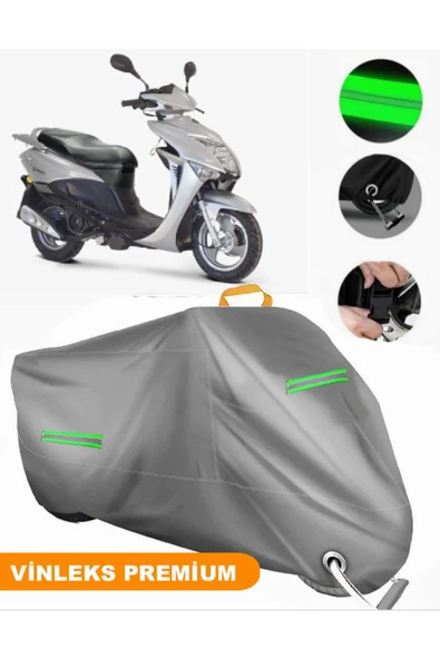 MotoEN  Vinleks Gri Kanuni Trex 150 Uyumlu Motosiklet Brandası Lüx Kalite (Kilit Uyumlu)