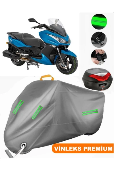 MotoEN  Vinleks Gri Kanuni Reha 250 Arka Çanta Uyumlu Motosiklet Brandası (Kilit Uyumlu) ürün görseli