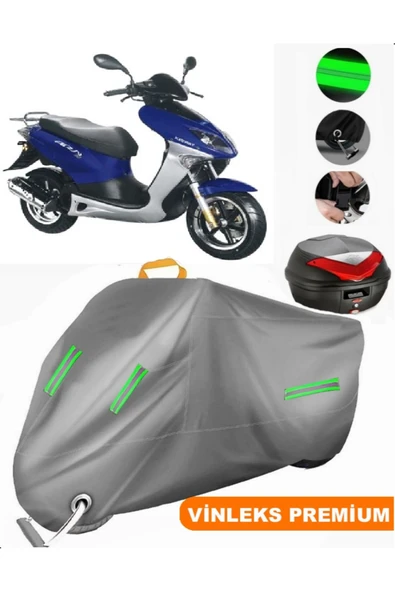 MotoEN  Vinleks Gri Keeway ARN 125 Arka Çanta Uyumlu Motosiklet Brandası (Kilit Uyumlu) ürün görseli