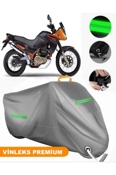MotoEN  Vinleks Gri Kawasaki KLE 500 Uyumlu Motosiklet Brandası Lüx Kalite (Kilit Uyumlu) ürün görseli