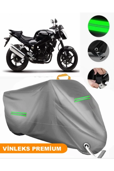 MotoEN  Vinleks Gri Hyosung GT 250 P Uyumlu Motosiklet Brandası Lüx Kalite (Kilit Uyumlu) ürün görseli
