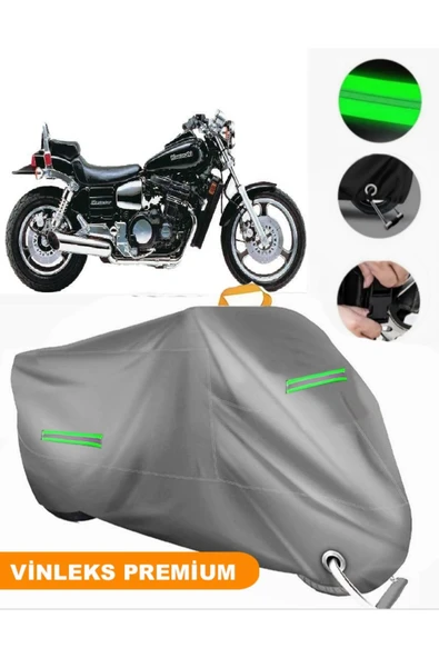MotoEN  Vinleks Gri Kawasaki ZL 600 Uyumlu Motosiklet Brandası Lüx Kalite (Kilit Uyumlu) ürün görseli