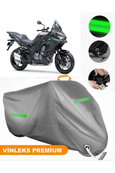 MotoEN  Vinleks Gri Kawasaki KLZ 1000 Versys Uyumlu Motosiklet Brandası Lüx Kalite (Kilit Uyumlu) ürün görseli