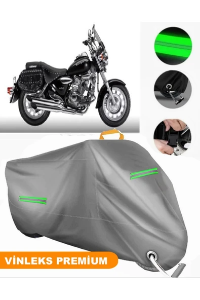 MotoEN  Vinleks Gri Keeway Super Light 150 Uyumlu Motosiklet Brandası Lüx Kalite (Kilit Uyumlu)