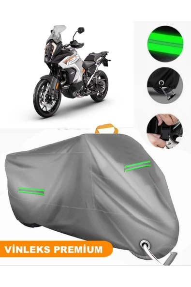 MotoEN  Vinleks Gri KTM 1290 Super Adventure S Uyumlu Motosiklet Brandası Lüx Kalite (Kilit Uyumlu)