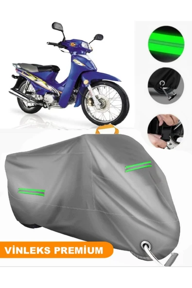 MotoEN  Vinleks Gri Kanuni Tigrina 100 Uyumlu Motosiklet Brandası Lüx Kalite (Kilit Uyumlu) ürün görseli