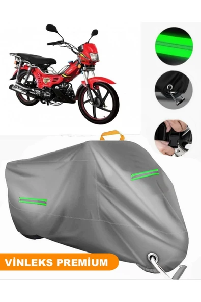 MotoEN  Vinleks Gri Kral Motor KR-100-B Uyumlu Motosiklet Brandası Lüx Kalite (Kilit Uyumlu)