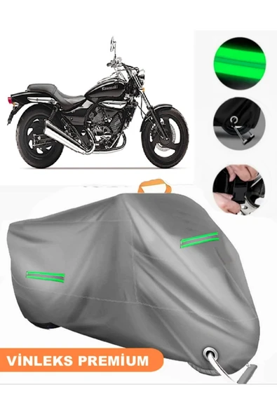 MotoEN  Vinleks Gri Kawasaki EL 250 Uyumlu Motosiklet Brandası Lüx Kalite (Kilit Uyumlu) ürün görseli