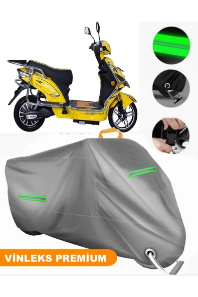 MotoEN  Vinleks Gri Kral Motor KR-41 L Epico Uyumlu Motosiklet Brandası Lüx Kalite (Kilit Uyumlu) ürün görseli 1